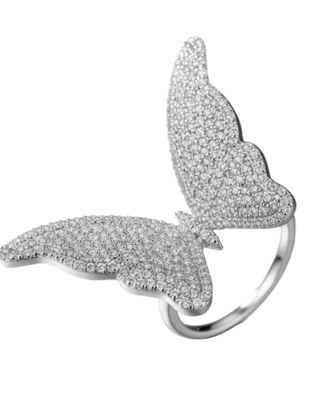 Womens Silver‎ Butterfly Ring